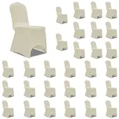 vidaXL Stoelhoezen stretch 30 st crème