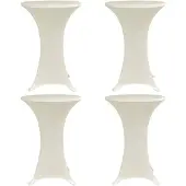 vidaXL Statafelhoes 4 st stretch Ø70 cm crème