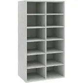 vidaXL Schoenenrek 54x34x100,5 cm bewerkt hout betongrijs