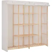 vidaXL Kledingkast 173x40x170 cm stof wit