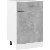 vidaXL Onderkast met lade Lyon 50x46x81,5 cm bewerkt hout betongrijs