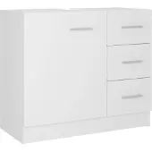 vidaXL Wastafelkast 63x30x54 cm bewerkt hout wit