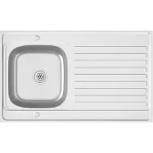 vidaXL Gootsteen met afvoerset 1000x600x155 mm roestvrij staal zilver