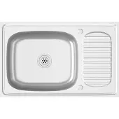 vidaXL Gootsteen met afvoerset 800x500x155 mm roestvrij staal zilver