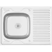 vidaXL Gootsteen met afvoerset 800x600x155 mm roestvrij staal zilver