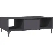 vidaXL Salontafel 103,5x60x35 cm bewerkt hout grijs