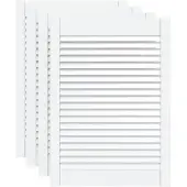 vidaXL - Kastdeuren - met - lamellen - 4 - st - 69x49,4 - cm - massief - grenenhout - wit