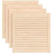 vidaXL Kastdeuren met lamellen 4 st 61,5x59,4 cm massief grenenhout