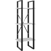 vidaXL Boekenkast met 3 schappen 40x30x105 cm bewerkt hout wit