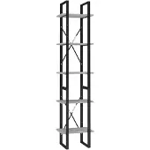 vidaXL Boekenkast met 5 schappen 40x30x175 cm bewerkt hout betongrijs