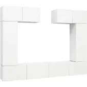 vidaXL 6-delige Tv-meubelset bewerkt hout wit
