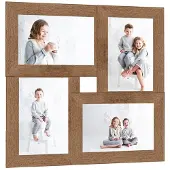 vidaXL Fotolijst voor 4x(13x18 cm) foto MDF lichtbruin