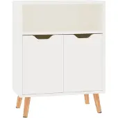 vidaXL Dressoir 60x30x72 cm bewerkt hout hoogglans wit