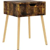 vidaXL Nachtkastje 40x40x56 cm bewerkt hout gerookt eikenkleurig