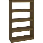 vidaXL Boekenkast/kamerscherm 80x30x135,5 cm grenenhout honingbruin