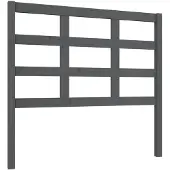 vidaXL Hoofdbord 105,5x4x100 cm massief grenenhout grijs