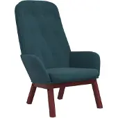 vidaXL Relaxstoel fluweel blauw