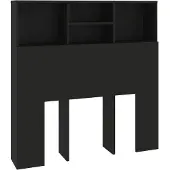 vidaXL Hoofdbordkast 100x19x103,5 cm zwart