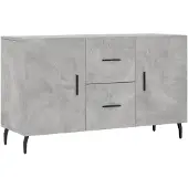 vidaXL Dressoir 100x36x60 cm bewerkt hout betongrijs