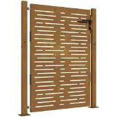 vidaXL Poort 100x150 cm vierkant cortenstaal