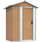 vidaXL Tuinhuis Bruin 126x97,5x177 cm Gegalvaniseerd Staal