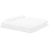 vidaXL Massief houten bed, wit, 200x200 cm