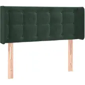 vidaXL Hoofdbord met randen 83x16x78/88 cm fluweel donkergroen