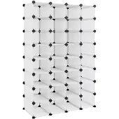 vidaXL Schoenenrek 93x36,5x140 cm polypropeen transparant