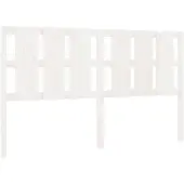 vidaXL Hoofdbord 165,5x4x100 cm massief grenenhout wit