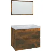 DKD Home Decor Badkamermeubelset bewerkt hout gerookt eikenkleurig