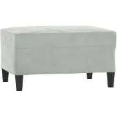 vidaXL Voetenbank 70x55x41 cm fluweel lichtgrijs