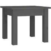 vidaXL Salontafel 35x35x30 cm massief grenenhout grijs
