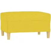 vidaXL Voetenbank 70x55x41 cm stof lichtgeel