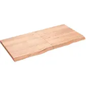 vidaXL Tafelblad 120x60x(2-4)cm behandeld massief eikenhout lichtbruin