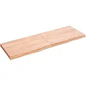 vidaXL Wandschap 120x40x(2-4)cm behandeld massief eikenhout lichtbruin