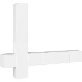 vidaXL 5-delige Tv-meubelset bewerkt hout wit