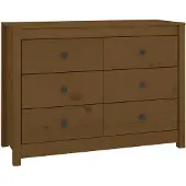 vidaXL Dressoir 100x40x72 cm massief grenenhout honingbruin