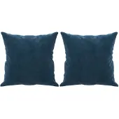 vidaXL Sierkussens 2 st 40x40 cm fluweel blauw