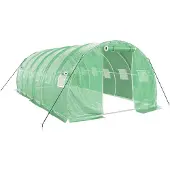 vidaXL Tuinkas met stalen frame 18 m² 6x3x2 m groen