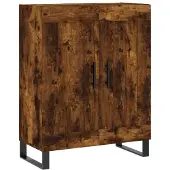 vidaXL Dressoir 69,5x34x90 cm bewerkt hout gerookt eikenkleurig