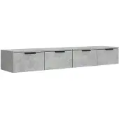vidaXL Wandkasten 2 st 68x30x20 cm bewerkt hout betongrijs