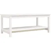 vidaXL Salontafel 110x55x45 cm massief grenenhout wit