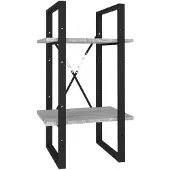vidaXL Boekenkast 2-laags 40x30x70 cm bewerkt hout grijs sonoma eiken