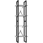 vidaXL Boekenkast 4-laags 40x30x140 cm bewerkt hout grijs sonoma eiken