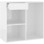 vidaXL Cosmeticakast 80x40x75 cm bewerkt hout hoogglans wit