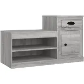 vidaXL Schoenenkast 100x42x60 cm bewerkt hout grijs sonoma eikenkleur