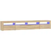 vidaXL TV-kast met LED-verlichting, Sonoma-eikenhout, 240x35x40 cm