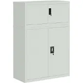 vidaXL Archiefkast 90x40x130 cm staal lichtgrijs