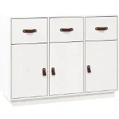 vidaXL Dressoir 100x40x75 cm massief grenenhout wit