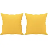 vidaXL Sierkussens 2 st 40x40 cm stof lichtgeel